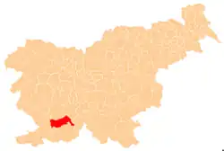 The location of the Municipality of Pivka