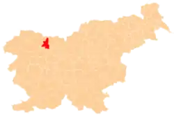 The location of the Municipality of Radovljica