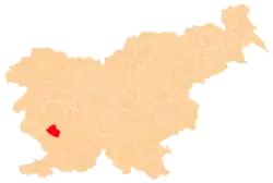 The location of the Municipality of Vipava