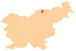 The location of the Municipality of Vuzenica