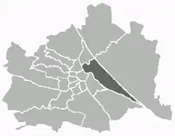 Location of the district within Vienna