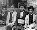 Tuladhar (second from left) in 1932 class photo.