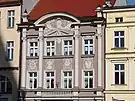 Facades of old townhouses in the city center