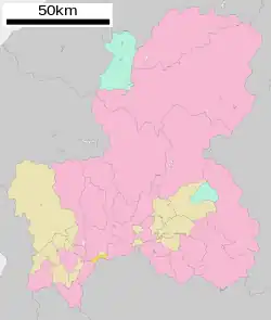 Location of Kasamatsu in Gifu Prefecture