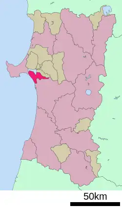 Location of Katagami