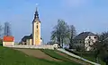 Cultural landscape: church, rectory, linden tree, and cemetery