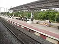 People wait on platform no.2 of Kathivakkam Railway Station