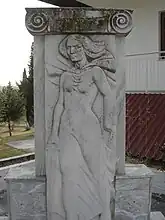 A sculpture in Kato Agios Ioannis