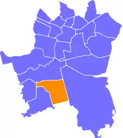 Location of Kostuchna within Katowice