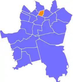 Location of Koszutka within Katowice