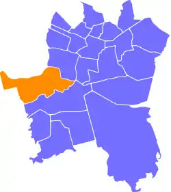Location of Ligota-Panewniki within Katowice