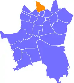 Location of Wełnowiec-Józefowiec within Katowice