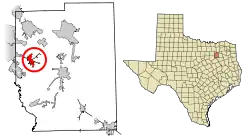 Location of Crandall in Kaufman County, Texas