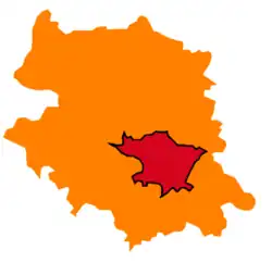 Kaunas City (red) and District (orange) Municipalities