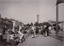 The Market Square of Helsinki, in the 1890s