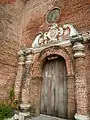 Side door near the back of the church.