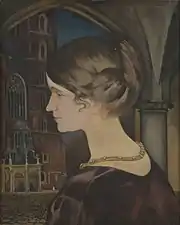 Portraiture: Portrait of Maria Sobolewska; 1918, tempera on plank, 45 × 37 cm, National Museum, Kraków.