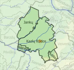 Map of Kazlų Rūda municipality