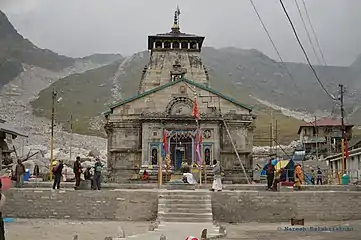 Kedarnath Temple in 2014, one year after the floods.