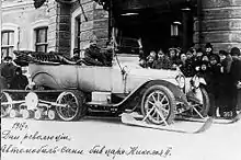 Russian imperial state limousine (a 1916 Packard Twin-6 touring car) equipped with Kégresse track (1917)