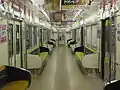 Inside a 7000 series train