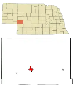 Location of Ogallala, Nebraska