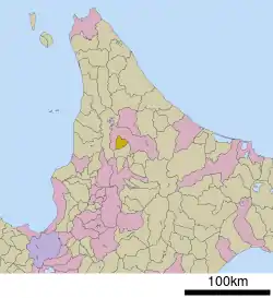 Location of Kenbuchi in Hokkaido (Kamikawa Subprefecture)