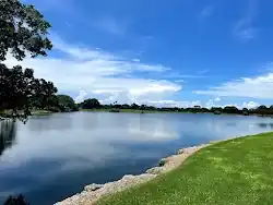 A lake at the Miccosukee Golf & Country Club