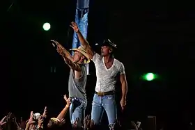 Singers Kenny Chesney and Tim McGraw
