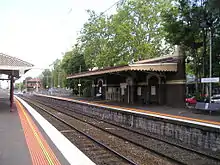 Southbound view from Platform 1 in October 2005