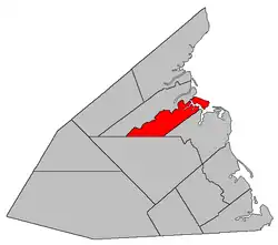Location within Kent County, New Brunswick.