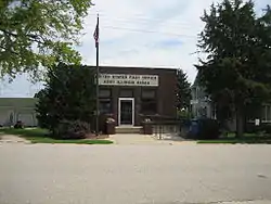 The U.S. Post Office in the unincorporated community of Kent, Illinois.