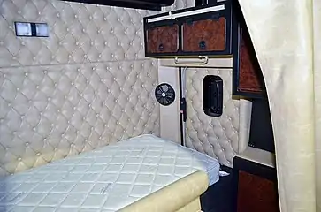 The sleeper cab of a Kenworth tractor