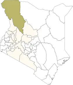 District location in Kenya