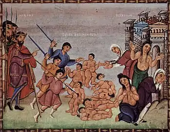 The 14,000 Infants (Holy Innocents)(Codex Egberti, 10th century)