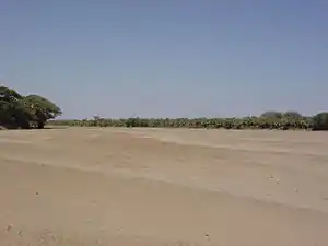 Kerio River during dry season.  Riverbed is silty and easily erodes during storm events.