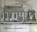 Drawing of the former church (1721)