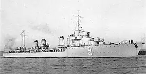 The Vauquelin-class destroyer Kersaint, sister-ship of Tartu
