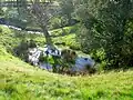 Lochan close, a possible site of the castle