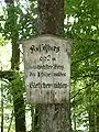 Old signpost on the Kesselberg (July 2005)