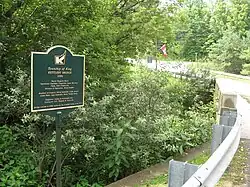 A plaque beside the Kettleby Bridge