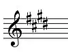 E Major key signature