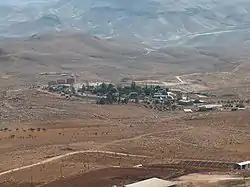 View of Kfar Eldad, the outpost of Maale Rehav'am in on the left.
