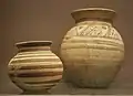 Two Khabur ware jars from Chagar Bazar. British Museum.