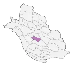 Location of Khafr County in Fars province
