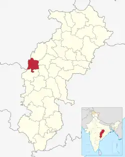 Location in Chhattisgarh