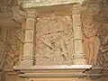 Narshima sculpture (inside temple sanctum), Lakshman Temple, Khajuraho, India