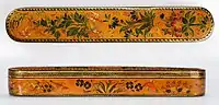 Lacquer pen box, the only one known to have been painted by Muin