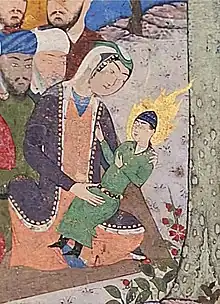 The Madonna and child in Musa va 'Uj, a manuscript painting from Iran or Iraq, 1460s