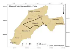 Karezat Tehsil Map